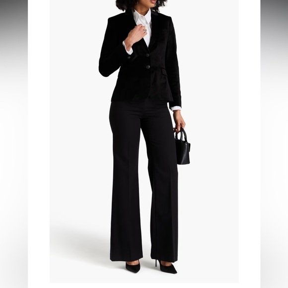 NEW Rag & Bone Women's Black Razor Velvet Two-Button Blazer Jacket - Size 00/XXS - Picture 4 of 13